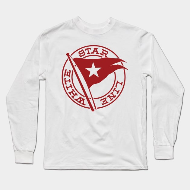White Star Line Long Sleeve T-Shirt by MindsparkCreative